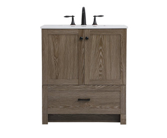 Soma Single Bathroom Vanity in Weathered Oak (173|VF2830WO)