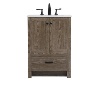 Soma Single Bathroom Vanity in weathered oak (173|VF2824WO)
