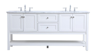 Metropolis Double Sink Bathroom Vanity Set in White (173|VF27072WH)