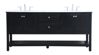 Metropolis Double Sink Bathroom Vanity Set in Black (173|VF27072BK)