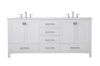 Irene Double Bathroom Vanity in White (173|VF18872DWH)