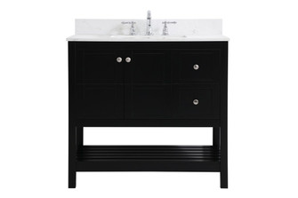 Theo Bathroom Vanity Set in Black (173|VF16436BKBS)