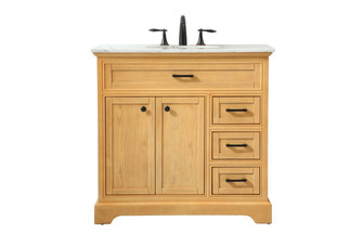 Americana Single Bathroom Vanity in Natural Wood (173|VF15036NW)