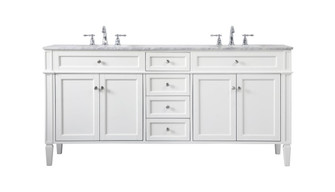 Park Avenue Double Bathroom Vanity in White (173|VF12572DWH)