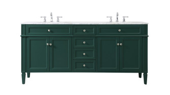 Park Avenue Double Bathroom Vanity in green (173|VF12572DGN)