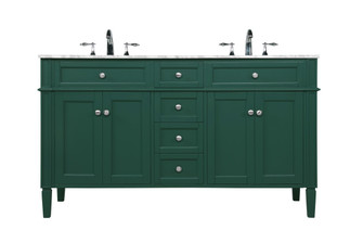 Park Avenue Double Bathroom Vanity in green (173|VF12560DGN)