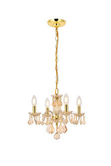 Rococo Four Light Pendant in Golden Shadow (173|V7804D15GSGSRC)