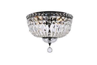 Tranquil Four Light Flush Mount in Black and Clear (173|V2528F14BKRC)