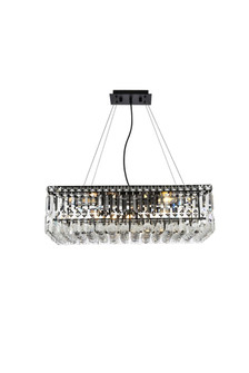 Maxime Six Light Chandelier in Black And Clear (173|V2034D24BKRC)