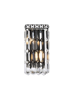 Maxime Two Light Wall Sconce in Black and Clear (173|V2032W6BKRC)