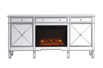 Contempo Credenza with Fireplace in Antique Silver (173|MF61072SCF1)