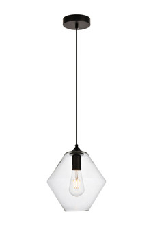 Placido One Light Pendant in Black and Clear (173|LDPD2115)