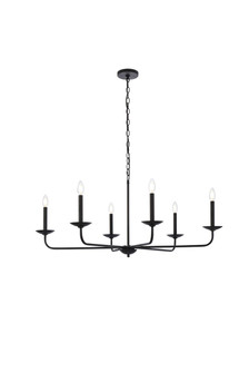 Cohen Six Light Pendant in black (173|LD812D42BK)
