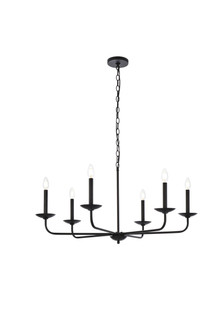 Cohen Six Light Pendant in black (173|LD812D36BK)