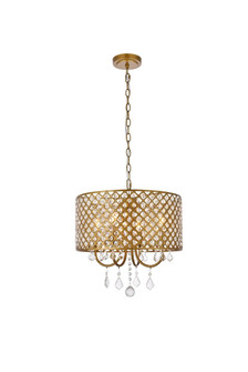 Elise Four Light Pendant in brass (173|LD711D17BR)