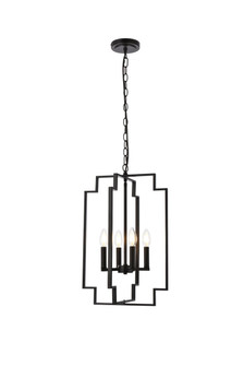 Rosenfeld Four Light Pendant in Black (173|LD7066D14BK)