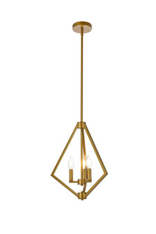 Irina Three Light Pendant in Brass (173|LD7061D14BR)