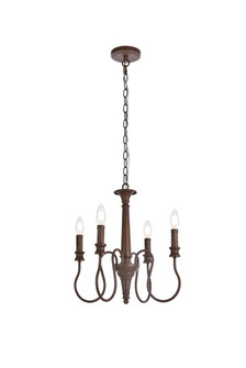 Flynx Four Light Pendant in Weathered Oak (173|LD7043D17WOK)