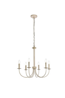 Brielle Six Light Pendant in Weathered Dove (173|LD7040D26WD)