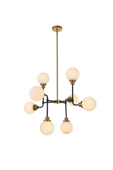 Hanson Eight Light Pendant in Black and Brass (173|LD7038D36BRB)