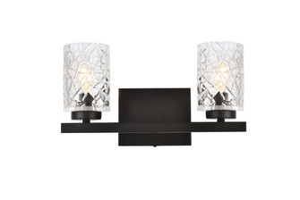 Cassie Two Light Bath in Black and Clear Shade (173|LD7026W14BK)