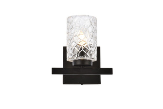 Cassie One Light Bath in Black and Clear Shade (173|LD7025W7BK)