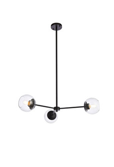 Briggs Three Light Pendant in black (173|LD646D32BK)