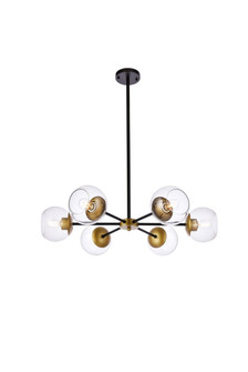 Briggs Six Light Pendant in black (173|LD644D30BRK)