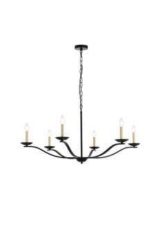 Trey Six Light Pendant in black (173|LD641D42BK)