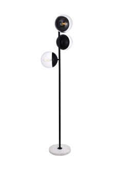 Eclipse Three Light Floor Lamp in Black and Clear (173|LD6159BK)