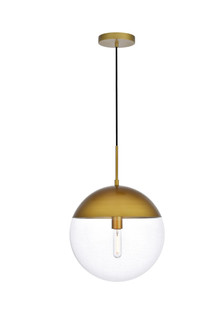 Eclipse One Light Pendant in Brass and Clear (173|LD6049BR)