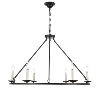 Maine Six Light Chandelier in Black (173|LD6010D36BK)