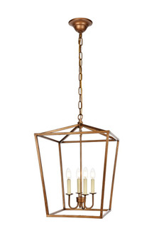 Maddox Four Light Pendant in Vintage Gold (173|LD6008D17G)