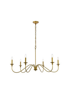 Rohan Six Light Chandelier in Brass (173|LD5056D42BR)