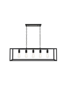 Resolute Five Light Pendant in black (173|LD4063D38BK)