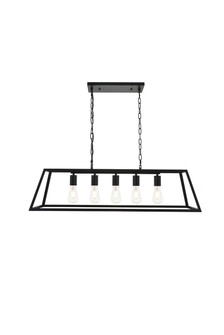 Resolute Five Light Pendant in black (173|LD4061D38BK)
