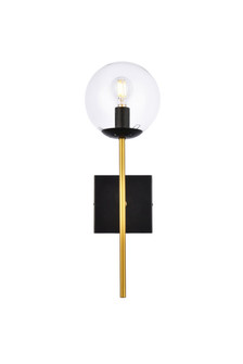 Neri One Light Wall Sconce in Black and Brass (173|LD2359BKR)