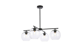 Opus Four Light Pendant in Black and Clear (173|LD2331BK)