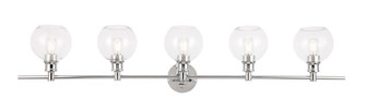 Collier Five Light Wall Sconce in Chrome and Clear glass (173|LD2326C)