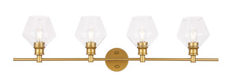 Gene Four Light Wall Sconce in Brass and Clear glass (173|LD2320BR)