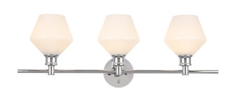 Gene Three Light Wall Sconce in Chrome and Frosted white glass (173|LD2317C)