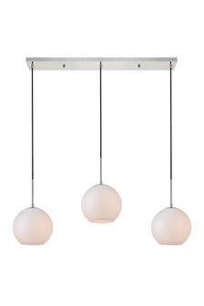 BAXTER Three Light Pendant in Chrome and frosted white (173|LD2237C)