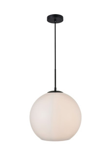 BAXTER One Light Pendant in Black and frosted white (173|LD2217BK)