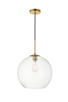BAXTER One Light Pendant in Brass and Clear (173|LD2216BR)