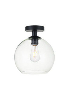 BAXTER One Light Flush Mount in Black and Clear (173|LD2210BK)