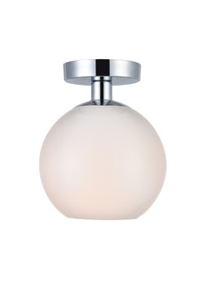 BAXTER One Light Flush Mount in Chrome and frosted white (173|LD2205C)
