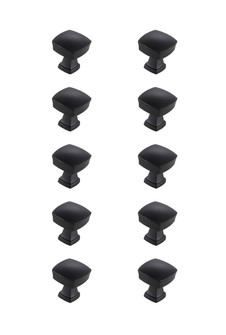 Irvin Knob Multipack (Set of 10) in Matte Black (173|KB2022MB10PK)