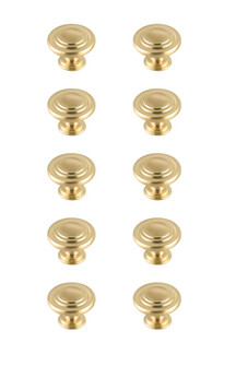 Minu Knob Multipack (Set of 10) in Brushed Gold (173|KB2006GD10PK)