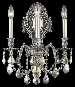 Monarch Three Light Wall Sconce in Pewter (173|9603W14PWGTRC)