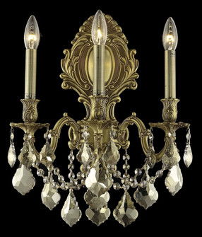 Monarch Three Light Wall Sconce in French Gold (173|9603W14FGGTRC)